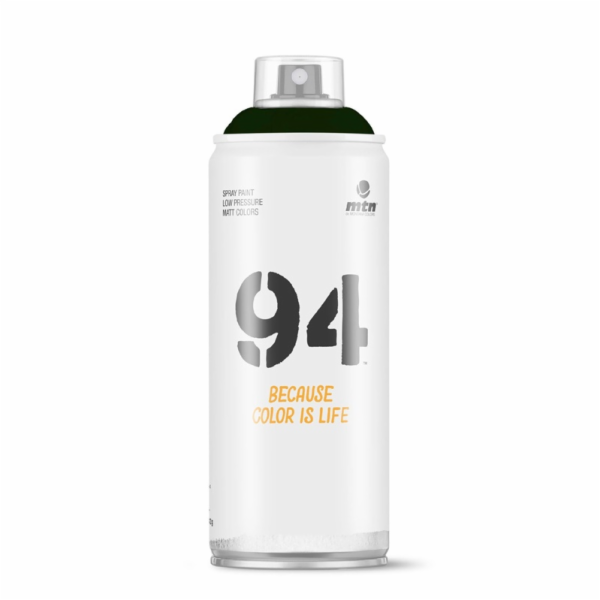 Aerosolová barva Montana na vodní bázi, tmavě zelená, 0,4l