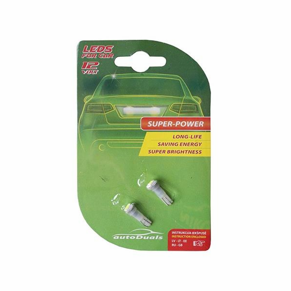 AutoDuals LED T5 1SMD žárovka bílá 2ks