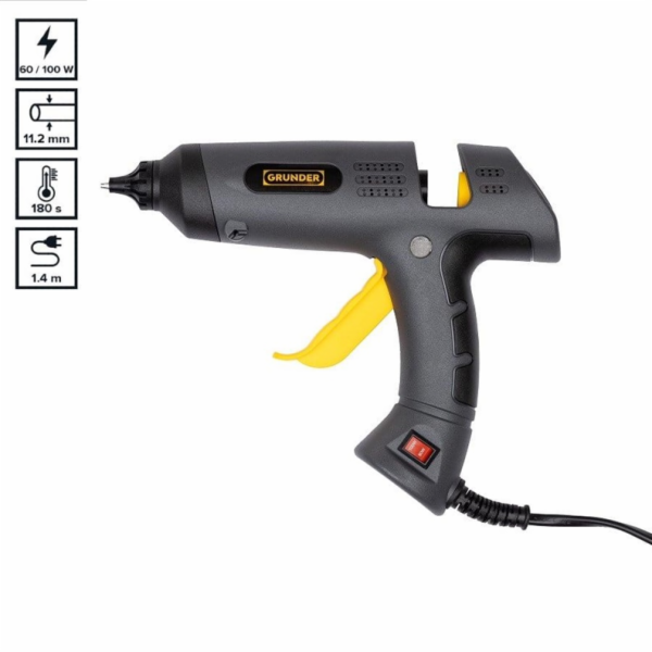 Lepicí pistole Grunder, SD-1121-R, 60/100 W, 11,2 mm