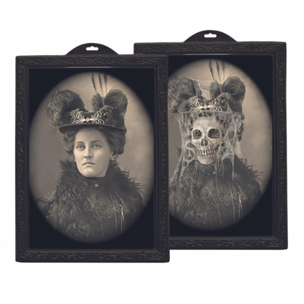 Halloween fotorámeček hologram dáma v černém