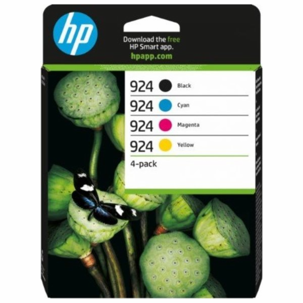 HP 924 - 4-balení - azurová, purpurová, žlutá, černá - or...