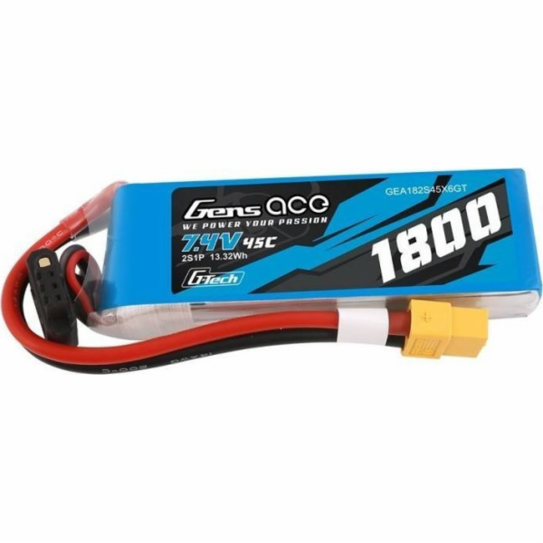 Baterie GensAce G-Tech LiPo 1800mAh 7,4V 45C 2S1P XT60