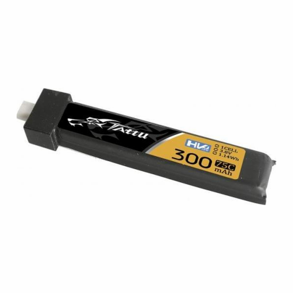 Tattu LiPo 300mAh 3,8V 75C 1S1P HV BT2.0.5 baterie (5ks)
