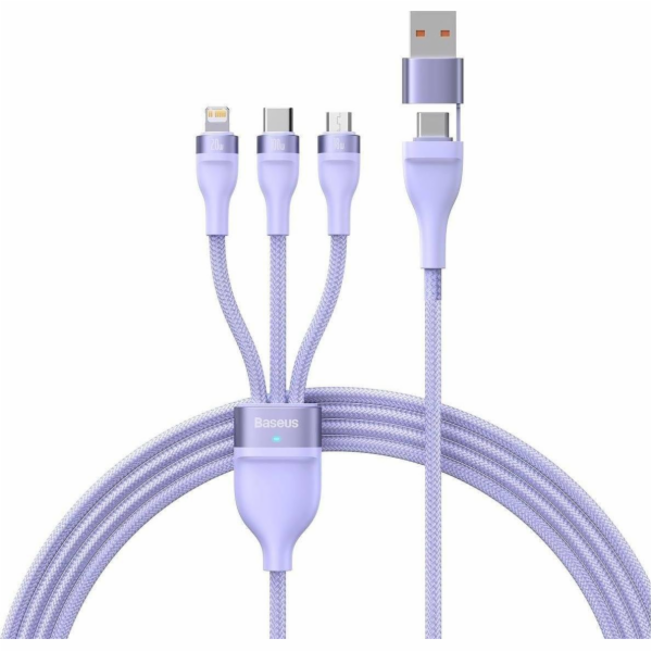 Kabel USB 3v1 Baseus Flash Series 2, USB-C + micro USB + ...