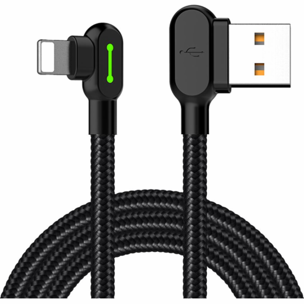 Kabel USB-Lightning, Mcdodo CA-4679, úhlový, 3m (černý)