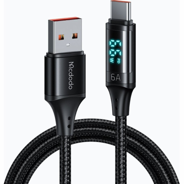 Kabel USB na USB-C Mcdodo CA-1080 s displejem , 66W, 6A, ...