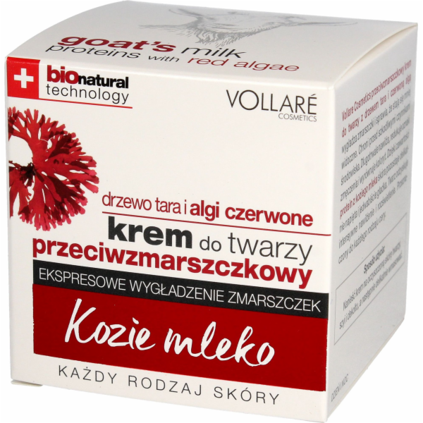 Vollare Kozí mléko Krém na obličej Krém proti vráskám 50 ml