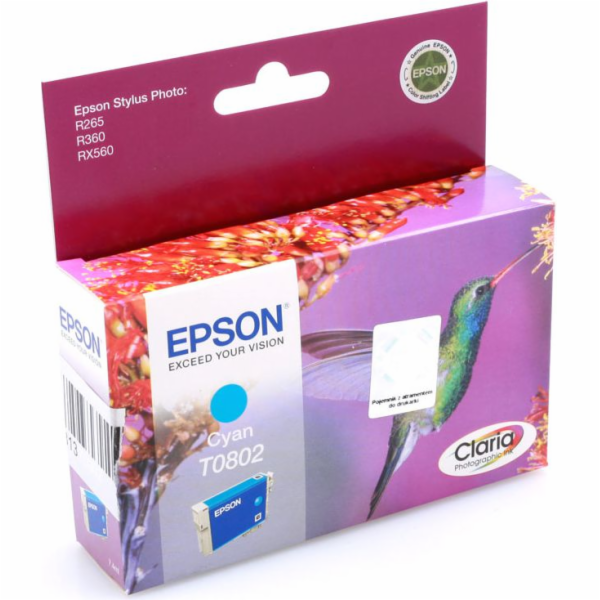 Inkoust Epson T0802 (C13T080240) azurový