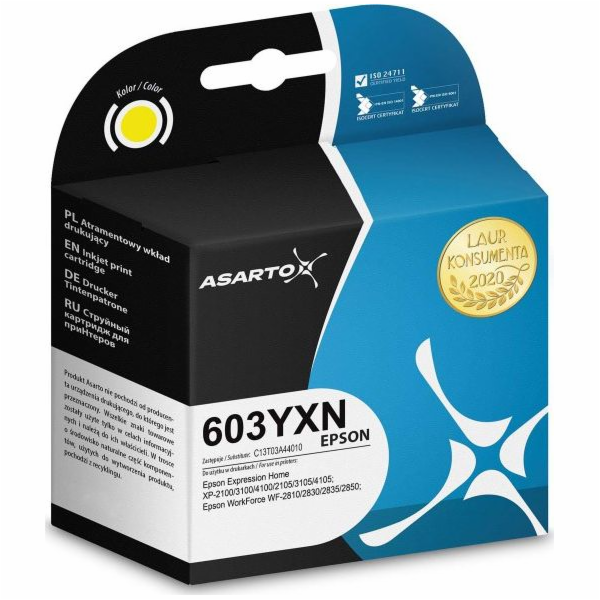 Inkoust Asarto Inkoust Asarto pro Epson 603YXN | C13T03A4...