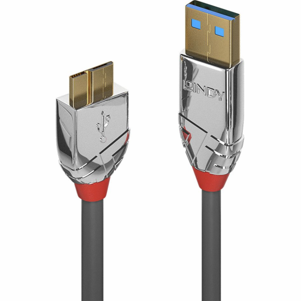 Lindy USB-A - micro-B USB kabel 0,5 m stříbrný (36656)