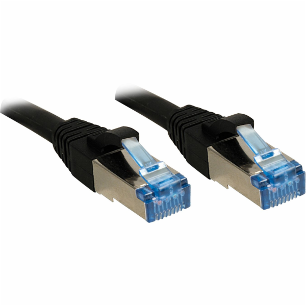Lindy Patchcord Cat6A, S/FTP, PIMF, LSOH, 1m, černý (47177)
