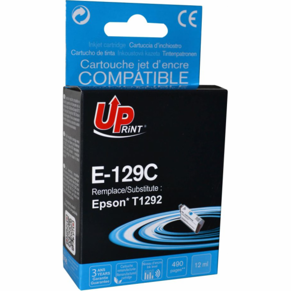 UPrint Ink E-129C / C13T12924010, T1292 (azurová)