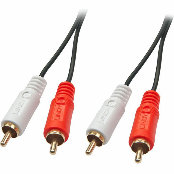 Lindy RCA (Cinch) x2 - RCA (Cinch) x2 kabel 1m černý (35660)