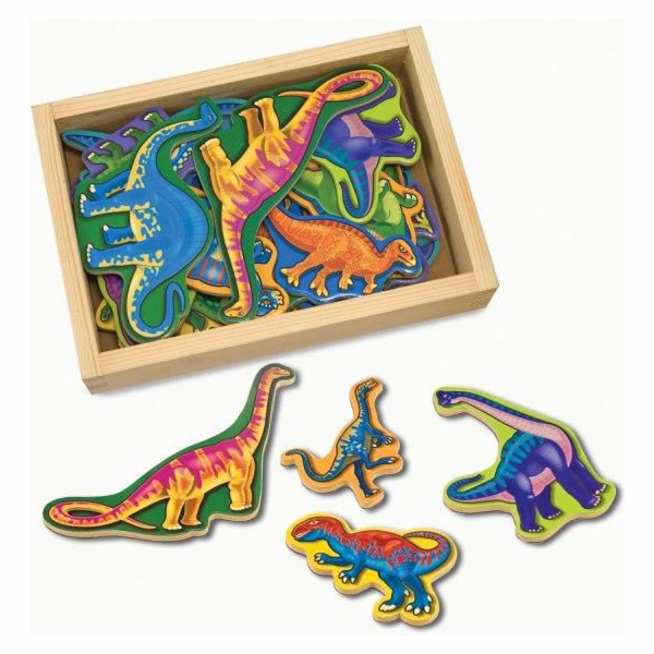 Dřevěné magnety Melissa & Doug – dinosauři (10476)