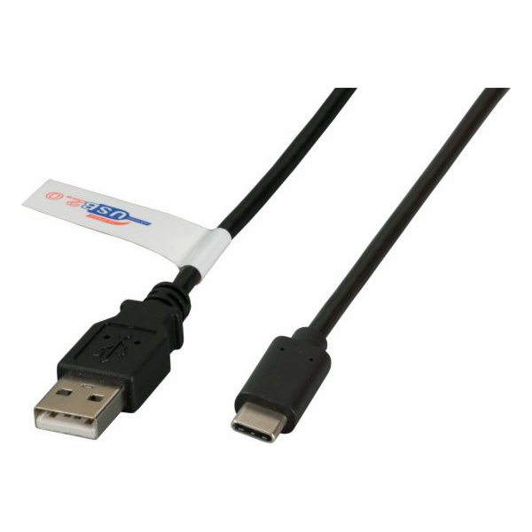 EFB USB kabel USB-A – USB-C 1 m černý (K5258SW.1)