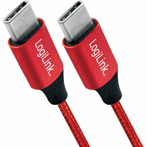 LogiLink USB-C - USB-C kabel USB 0,3 m červený (CU0155)