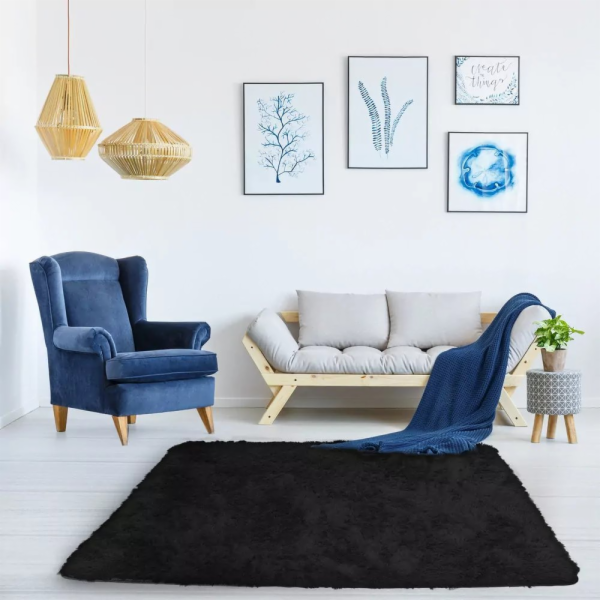 Koberec Strado Shaggy Strado 60x90 BlackSky (černý)