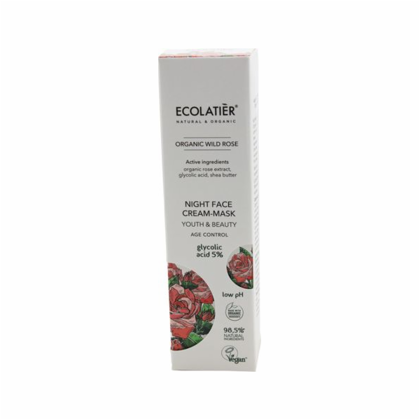 GreenCo ECL ORGANIC WILD ROSE Noční krémová maska na obli...