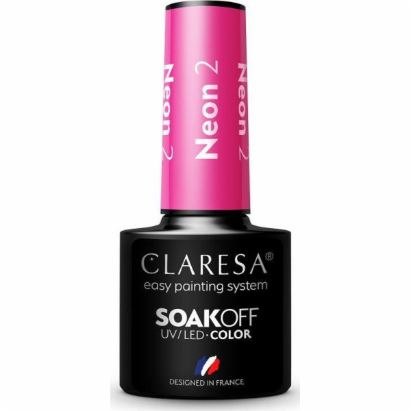 Claresa Soak Off UV/LED hybridní lak Neon 2 5g