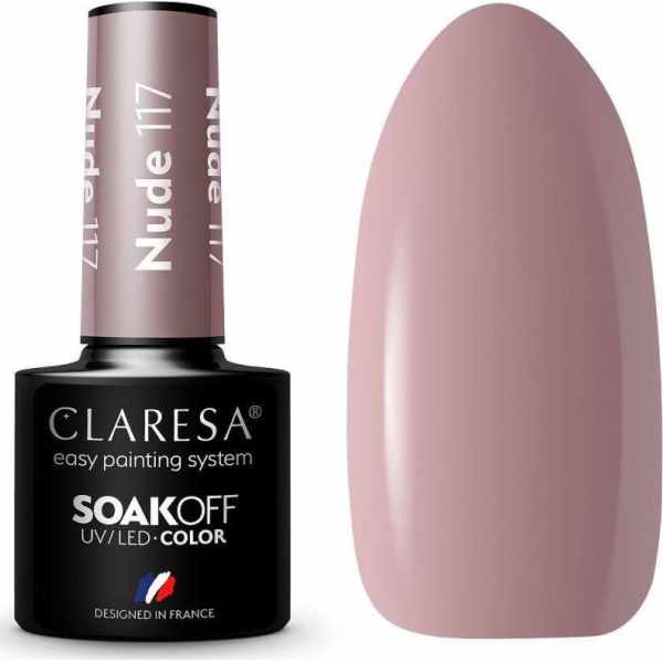Claresa  Soak Off UV/LED Nude hybridní lak 117 5g
