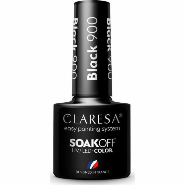 Claresa Soak Off UV/LED Color hybridní lak 900 Black 5ml