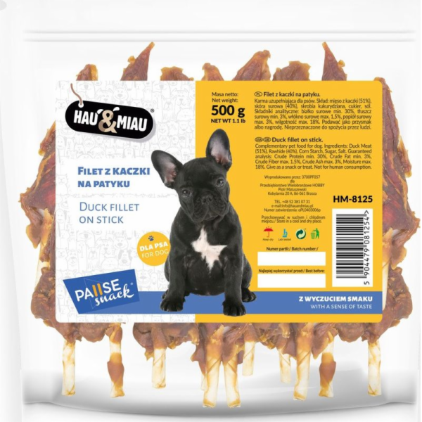 Hau&Miau Kachní filet na špejli Hau&Miau HM-8125 500 g
