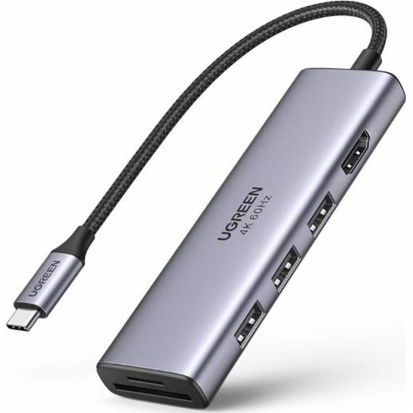 Ugreen 5v1 USB-C stanice/replikátor (UGR1078GRY)