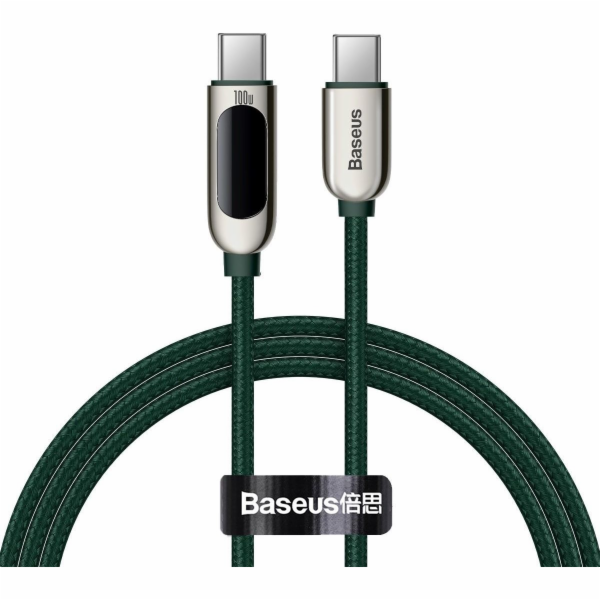 Baseus USB-C - USB-C USB kabel 1 m Zelený (BSU2774GRN)