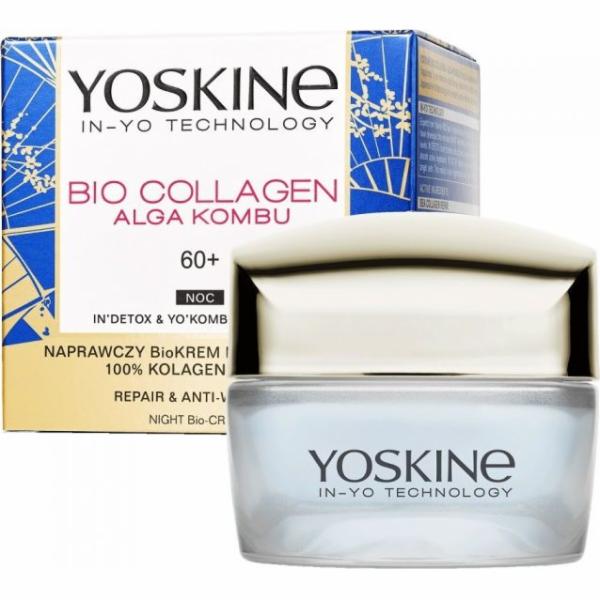Yoskine Bio Collagen Alga Kombu 60+ noční krém s bio vrás...