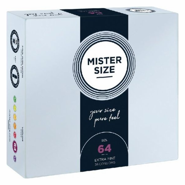 Mister Size Condoms kondomy přizpůsobené velikosti 64mm 3...