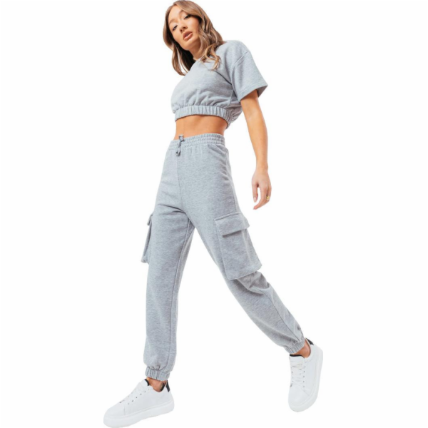 Justhype  Sweat Crop T-Shirt-Cargo Joggers LABON004 šedá 8