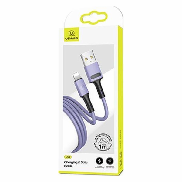 Usams USB-A – Lightning kabel 1 m fialový (69866-uniw)