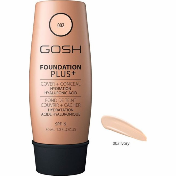 Gosh Foundation Plus+ 002 Ivory 30ml