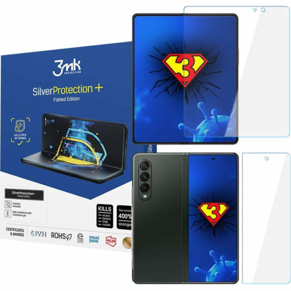 3MK  Silver Protect+ Sam Galaxy Z Fold 3 5G Antimikrobiál...