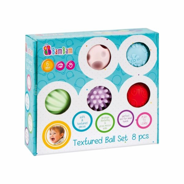 BamBam Sada 8 senzorických míčků