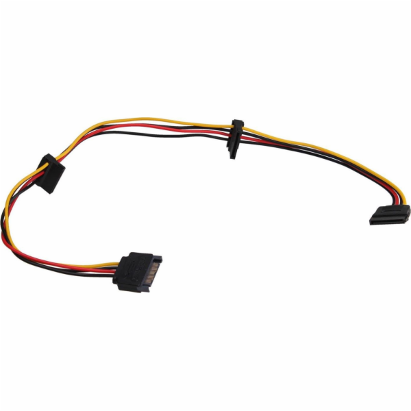 Akyga SATA 15-pin - SATA 15-pin x3, 0,45 m, vícebarevný (...
