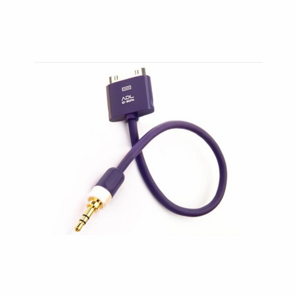 Furutech ADL Apple 30 pin - Jack 3,5mm 0,1m kabel, fialový