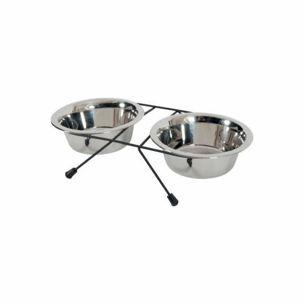 Zolux Sada 2 ks misek Inox 1,3l + kovový stojan