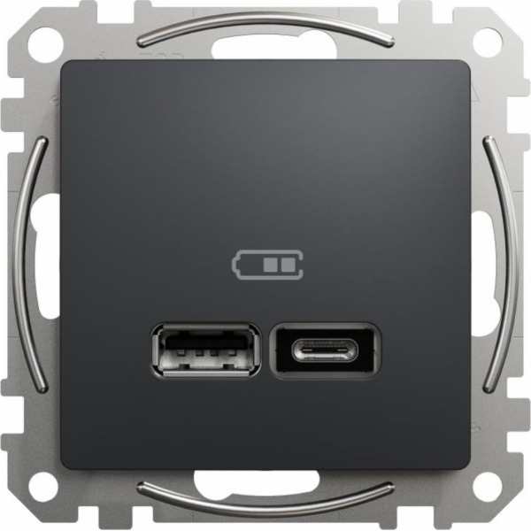 Schneider Electric GN.USB 2.4A ČERNÁ ANTRACITOVÁ SEDNA DES