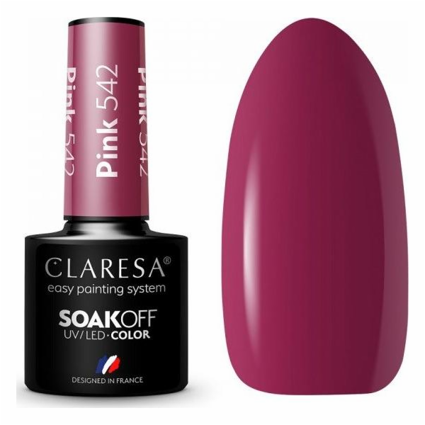 CLARESA_Soak Off UV/LED Růžový hybridní lak 542 5g