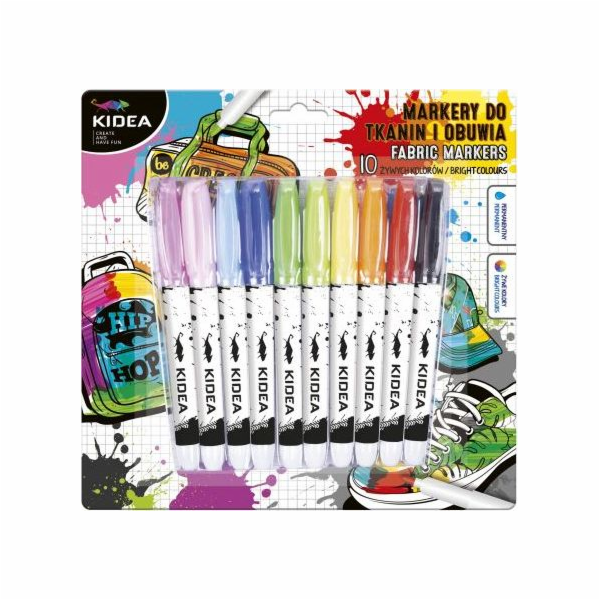Derform MARKER NA LÁTKU A OBUV 10KOL KIDEA B/C