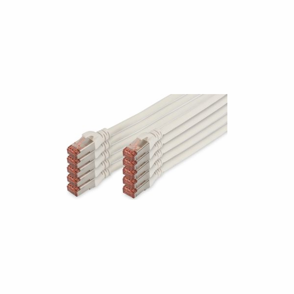 Digitus Patchcord CAT6, S-FTP, 1m, 10 kusů (DK-1644-010-W...