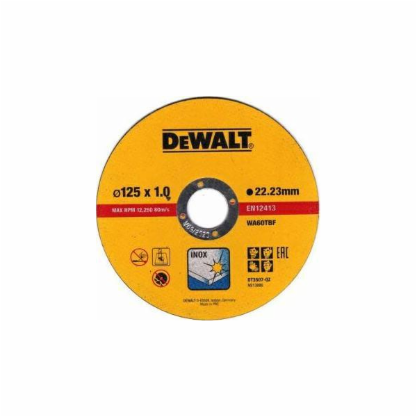 Kotouč 14 stupňů východně pro nerezovou ocel 125x1,0x22,23mm
