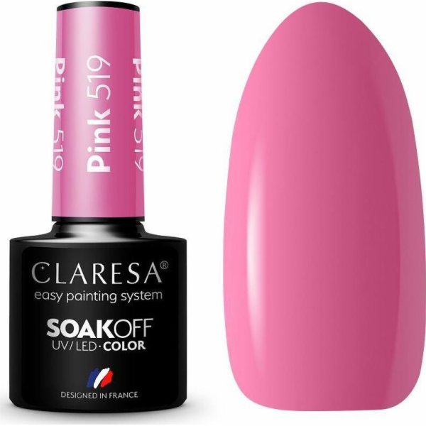Claresa  Soak Off UV/LED Růžový hybridní lak 519 5g