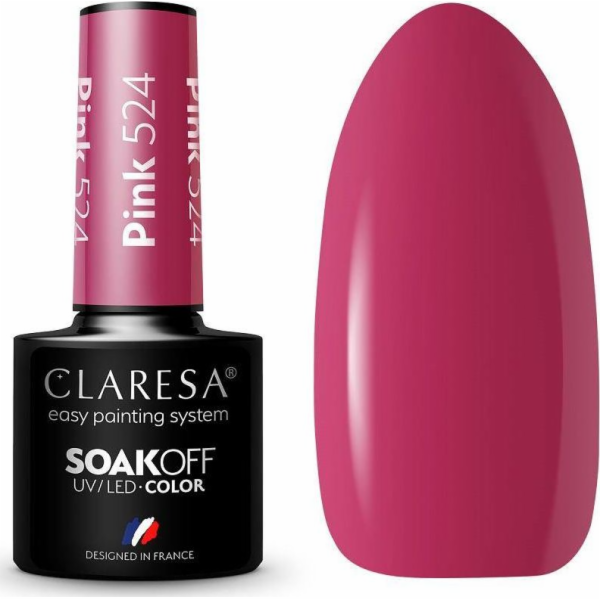 Claresa  Soak Off UV/LED Růžový hybridní lak 524 5g