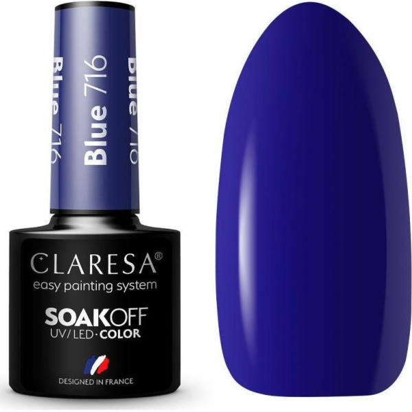 Claresa  Soak Off UV/LED Blue hybridní lak 716 5g