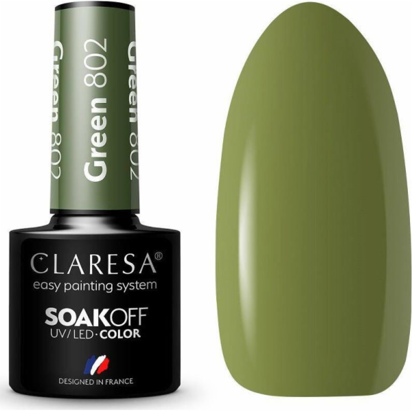 Claresa  Soak Off UV/LED Green hybridní lak 802 5g