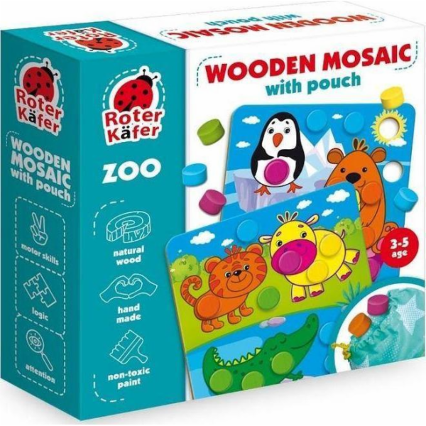 Roter Kafer Výuková hra Dřevěná mozaika - zoo