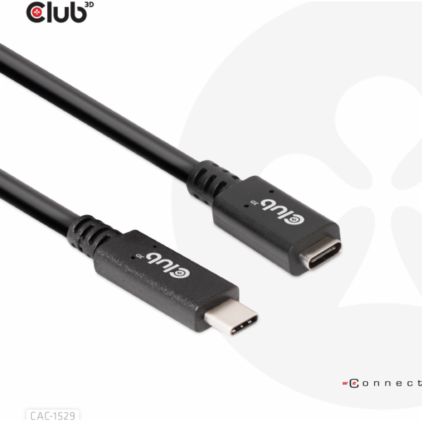 USB Club 3D USB-C – kabel USB-C 1 m černý (500711)