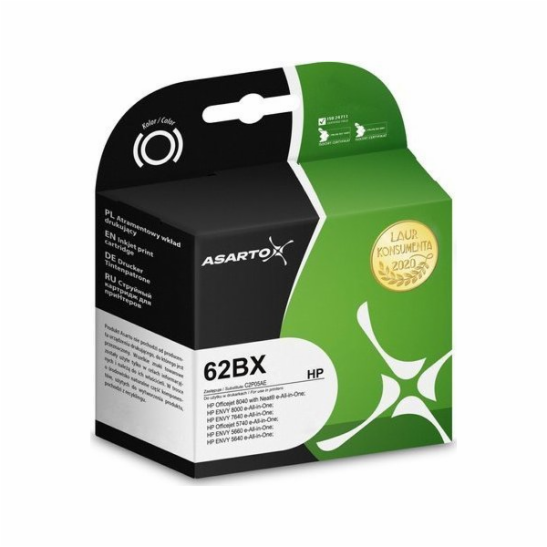 Inkoust Asarto Inkoust Asarto pro HP 62BX | C2P05AE | 18m...